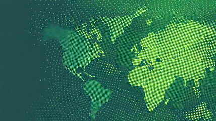 Fototapeta premium dotted earth map with technology