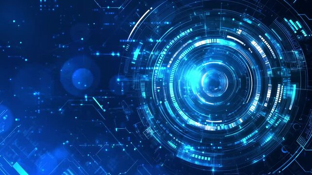 blue layout futuristic brochures flyers placards with dark blue background seamless looping overlay 4k virtual video animation background