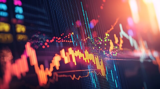 Scatter plot of stock volume and price correlation.