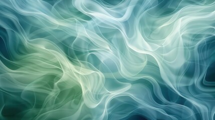 Fototapeta premium Abstract swirling patterns in shades of blue and green, creating a fluid and ethereal atmosphere.