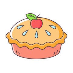 apple pie vector icon,apple pie vector illustration - simple illustration of apple pie ,perfect for logos and iconsapple pie 