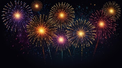 Fototapeta premium Fireworks illustration