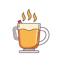 hot cider mug vector icon,hot cider mug vector illustration - simple illustration of hot cider mug ,perfect for logos and iconshot cider mug 