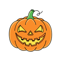 spooky jack o lantern vector icon,spooky jack o lantern vector illustration - simple illustration of spooky jack o lantern ,perfect for logos and iconsspooky jack o lantern 