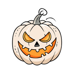 spooky jack o lantern vector icon,spooky jack o lantern vector illustration - simple illustration of spooky jack o lantern ,perfect for logos and iconsspooky jack o lantern 