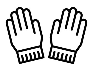 Obraz premium Vector illustration of a pair of gloves. Editable stroke.