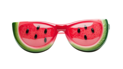 Watermelon-themed glasses transparent background