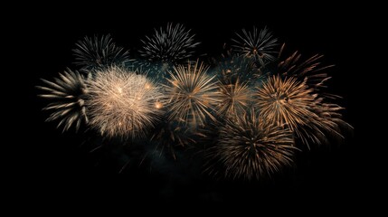 Majestic fireworks light up the night sky in a stunning celebration of joy and excitement