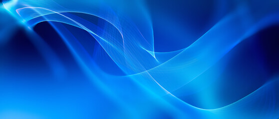 Abstract Blue Background With Smooth Flowing Patterns