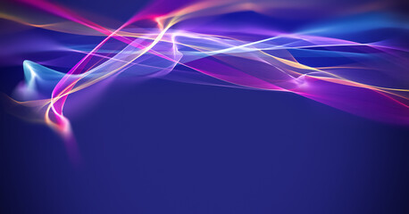 Vibrant Abstract Background With Flowing Light Patterns