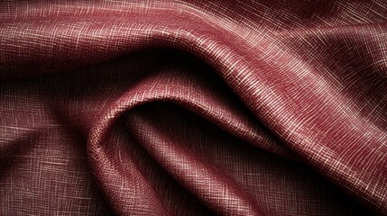 Elegant textured fabric in rich burgundy color for design use