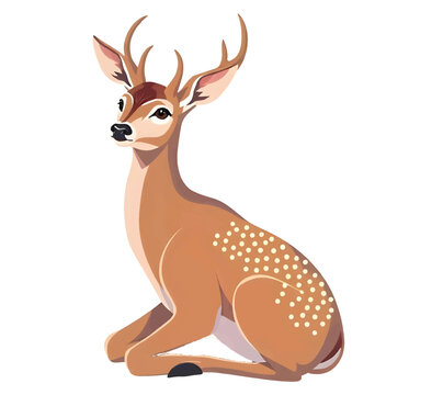 deer cartoon isolated on white