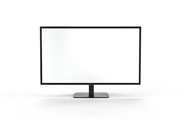 Ultra Quality Picture of Close Up of Computer Monitor Over White Background