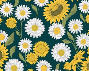 Obraz premium Decorative Regal Floral Pattern for Wallpapers and Textiles Elegant Burgundy and Golden Design