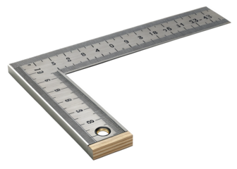 Carpenter’s Square isolated on a transparent background.