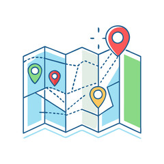 tourist map vector icon, tourist map vector illustration - simple illustration of tourist map, perfect for logos and iconstourist map 