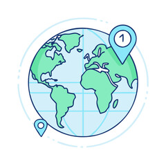 world map vector icon, world map vector illustration - simple illustration of world map, perfect for logos and iconsworld map 