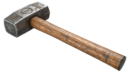 Sledgehammer isolated on a transparent background.