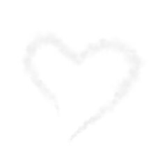 Fototapeta premium Realistic smoky grey fluffy heart shaped cloud on transparent background. Romantic golden translucent smoke floating in the shape of a heart. PNG.