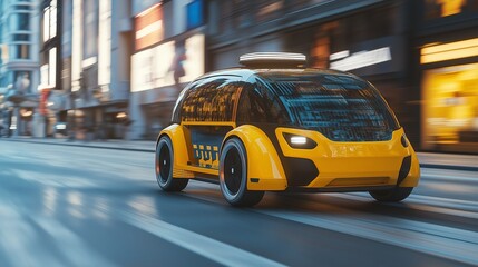 Self-driving taxi rank with various robot cars