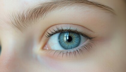 Obraz premium The Bright And Clear Vision Of A Young Girl'S Eyes, Free From Any Problems Or Diseases, Serving As A Symbol Of Good Health.