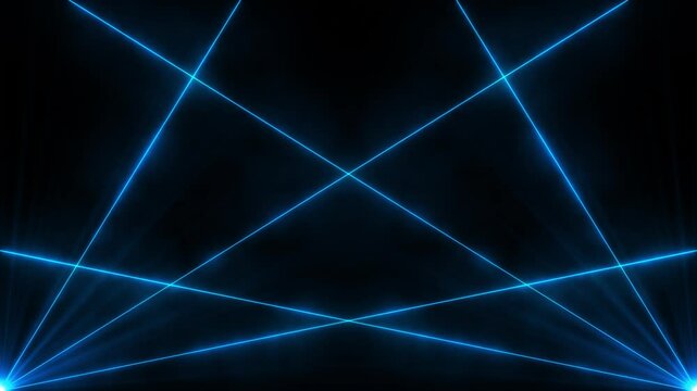mirrored blue laser light show 