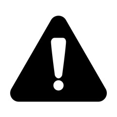 Warning caution alert attention icon. Exclamation mark symbol. Hazard triangle sign isolated on white background, vector illustration design