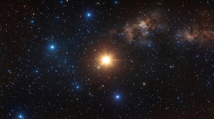 Fototapeta premium Astrological Leo constellation shining brightly in a field of radiant cosmic energy