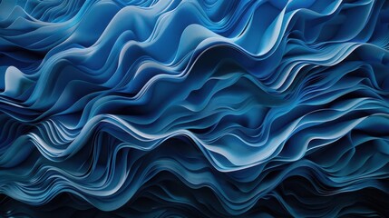 Obraz premium An abstract representation of flowing blue waves, evoking a sense of movement and fluidity.