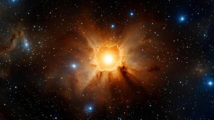 Astrological Leo constellation glowing in golden light amidst a swirling galaxy