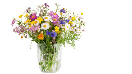 Vase with flowers transparent background