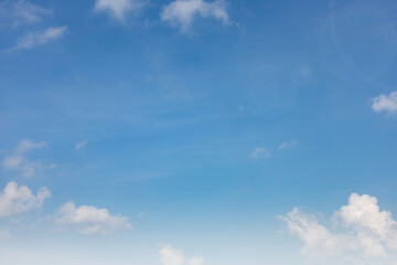 Summer blue sky cloud gradient light white background. Beauty clear cloudy in sunshine calm bright winter air bacground. Gloomy vivid cyan landscape in environment day horizon skyline view spring wind