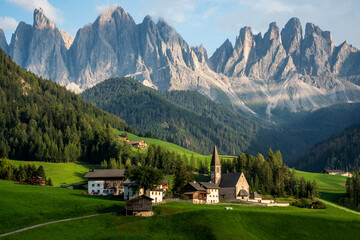 St. Magdalena Church, Villnöß, Dolomites