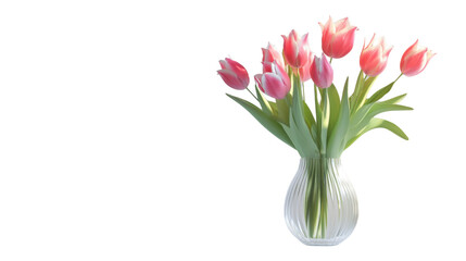 Fototapeta premium Vase with flowers transparent background