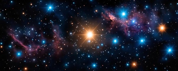 Obraz premium Golden Leo constellation shining brightly in a vibrant galaxy of swirling stardust