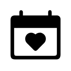 valentine day calendar icon