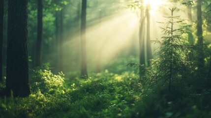 Obraz premium Green forests and the world's environment 