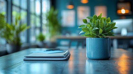 Minimalist Workspace with Organized Office Supplies. Generative AI