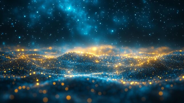 Capricorn Constellation Chart on a Starry Sky. Generative AI