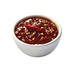 Spicy Chili Garlic Sauce in White Bowl