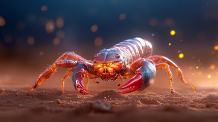 Mystical Scorpion in a Desert Landscape. Generative AI