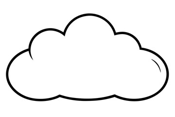 Cloud Icon Vector Illustration with Soft Puffy Design in SVG Format