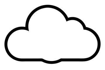 Cloud Icon Vector Illustration with Soft Puffy Design in SVG Format