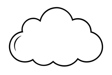Cloud Icon Vector Illustration with Soft Puffy Design in SVG Format