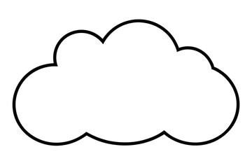 Cloud Icon Vector Illustration with Soft Puffy Design in SVG Format