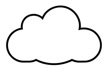 Cloud Icon Vector Illustration with Soft Puffy Design in SVG Format