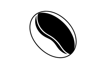 Realistic Coffee Bean Icon Vector with Texture
