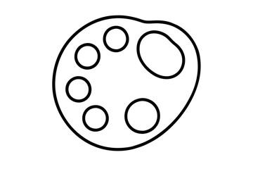 Fototapeta premium Vibrant Creative Paint Palette Icon Vector Illustration - Colorful Art Design