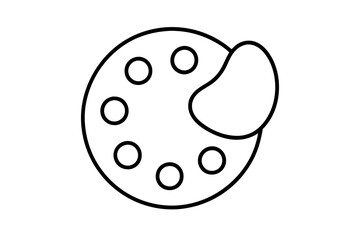 Colorful Creative Paint Palette Icon Vector Design