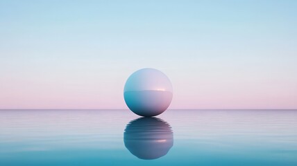 Gradient Sphere Floating in Minimal,Innovative 3D